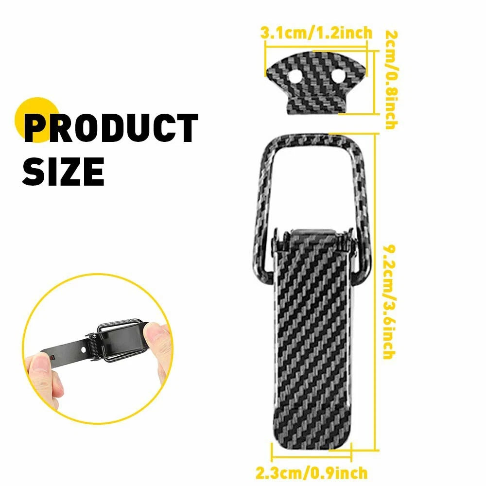 Carbon Fiber Car Bumper Trunk Fender Hatch Lids Quick Release Fastener Decor EOA 6B93BC-57