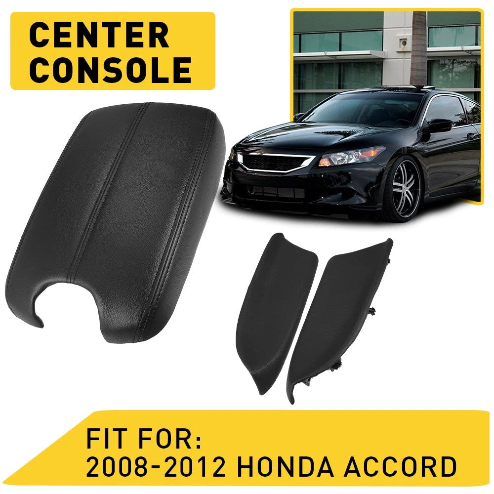 Door Armrest Hand Leather Arm Rest Cover & Base Lid For Honda Accord 2008-12 EOA 6B93BC-57
