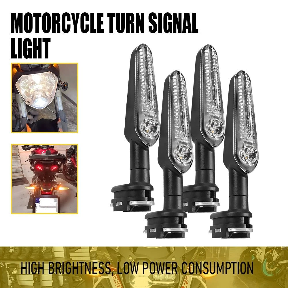 4PCS Motorcycle LED Turn Signal Blinker Light Indicator Amber 12V For YAMAHA EOA 6B93BC-57