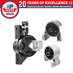 Fits 2006-2011 Hyundai Accent 1.6L Front Low/Rear Motor & Trans Mount 3pc : 6B93BC-57