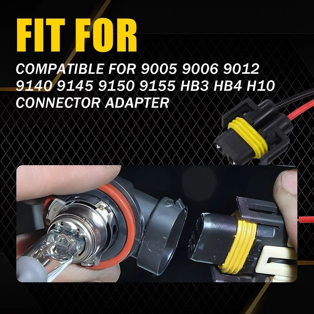 4X 9006 9005 Headlight High Low Beam Female Connector Wiring Harness Socket EOA 6B93BC-57