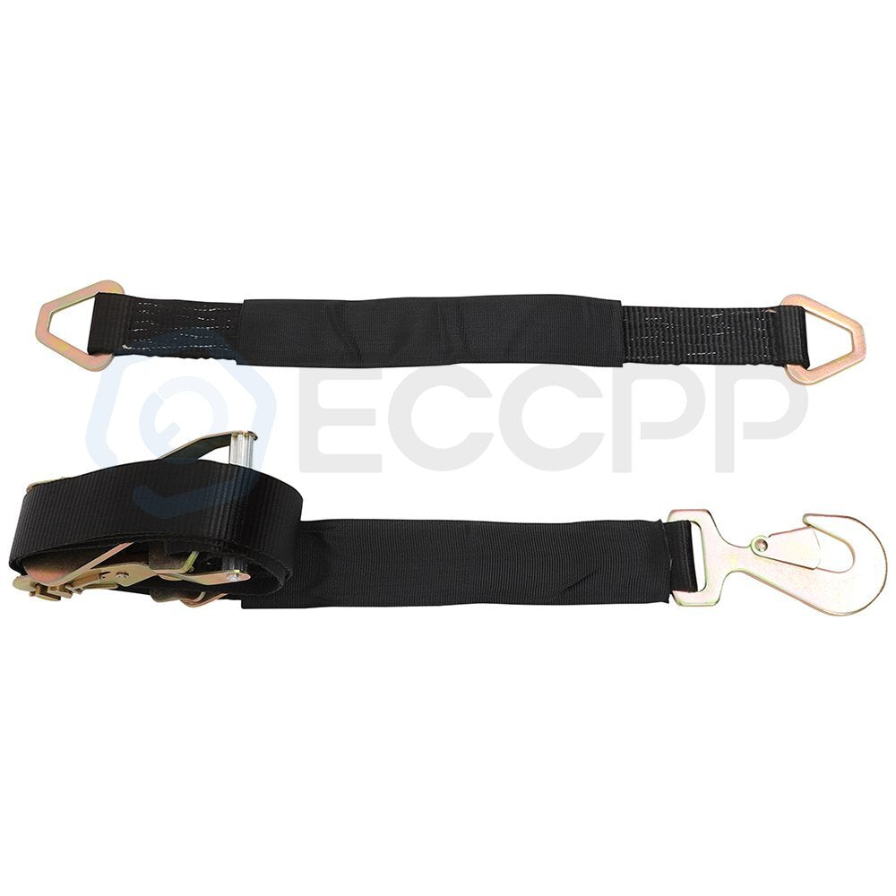 4pcs Axle Straps Car Trailer Hauler Ratchet Tie Down Straps with Snap Hooks 6B93BC-57
