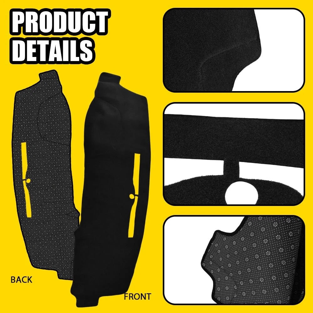 For Chevrolet Silverado 1500 2500 3500 Dash Cover Black Mat Dashmat 2014-2018 EA 6B93BC-57