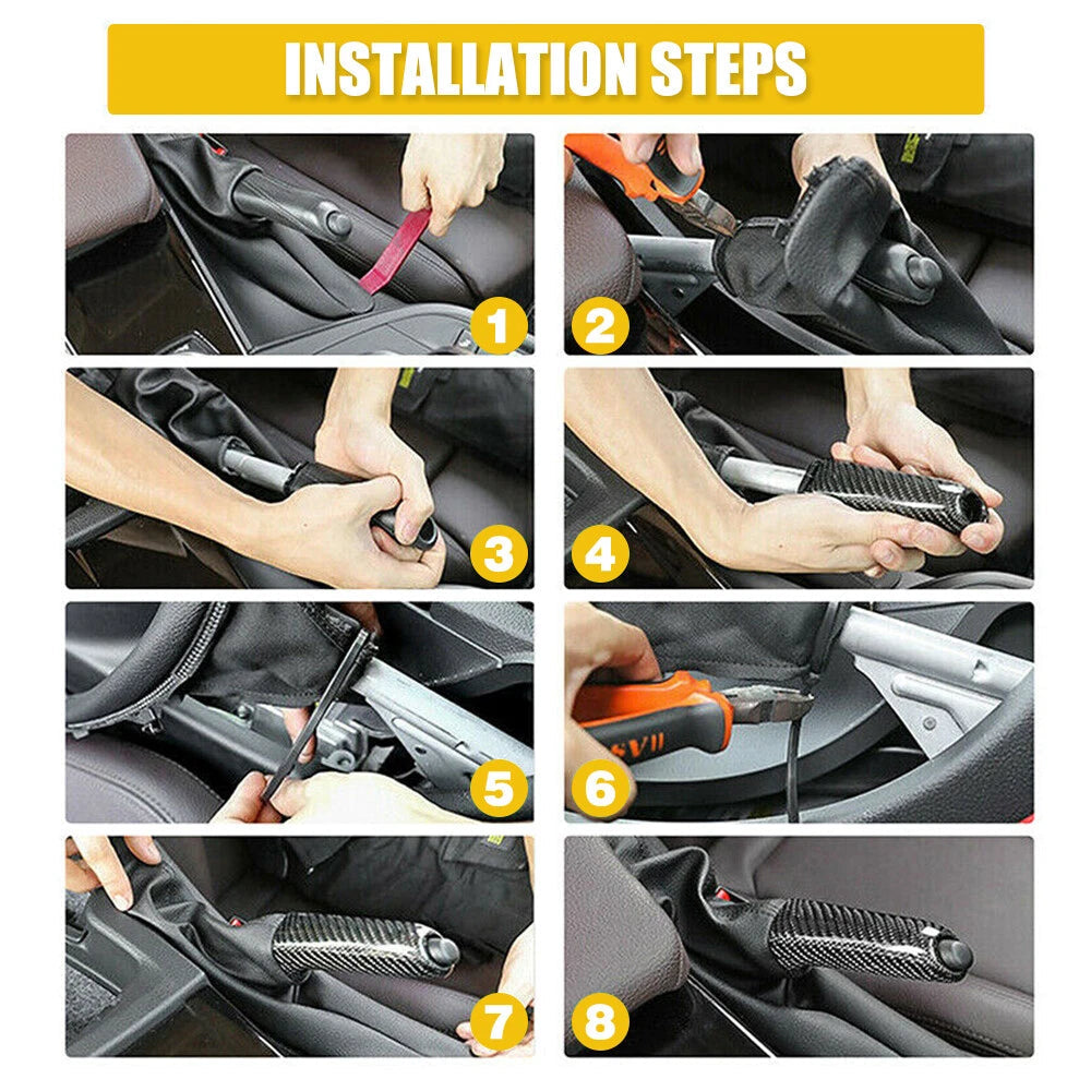 Emergency Ebrake Parking Brake Handle For Honda Civic 2006-2011 Carbon Fiber 6B93BC-57