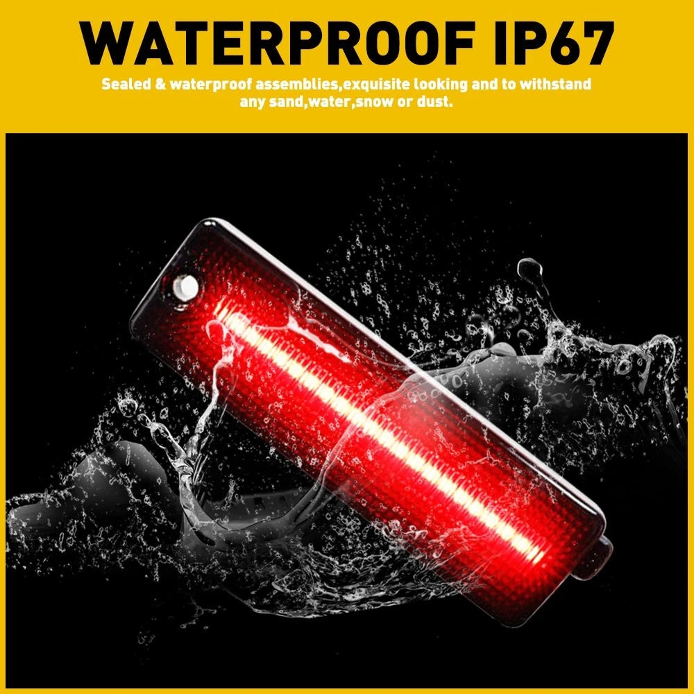 Red LED Smoked Rear Turn Signal Side Marker Lights Lamps For 93-02 Chevy Camaro 6B93BC-57