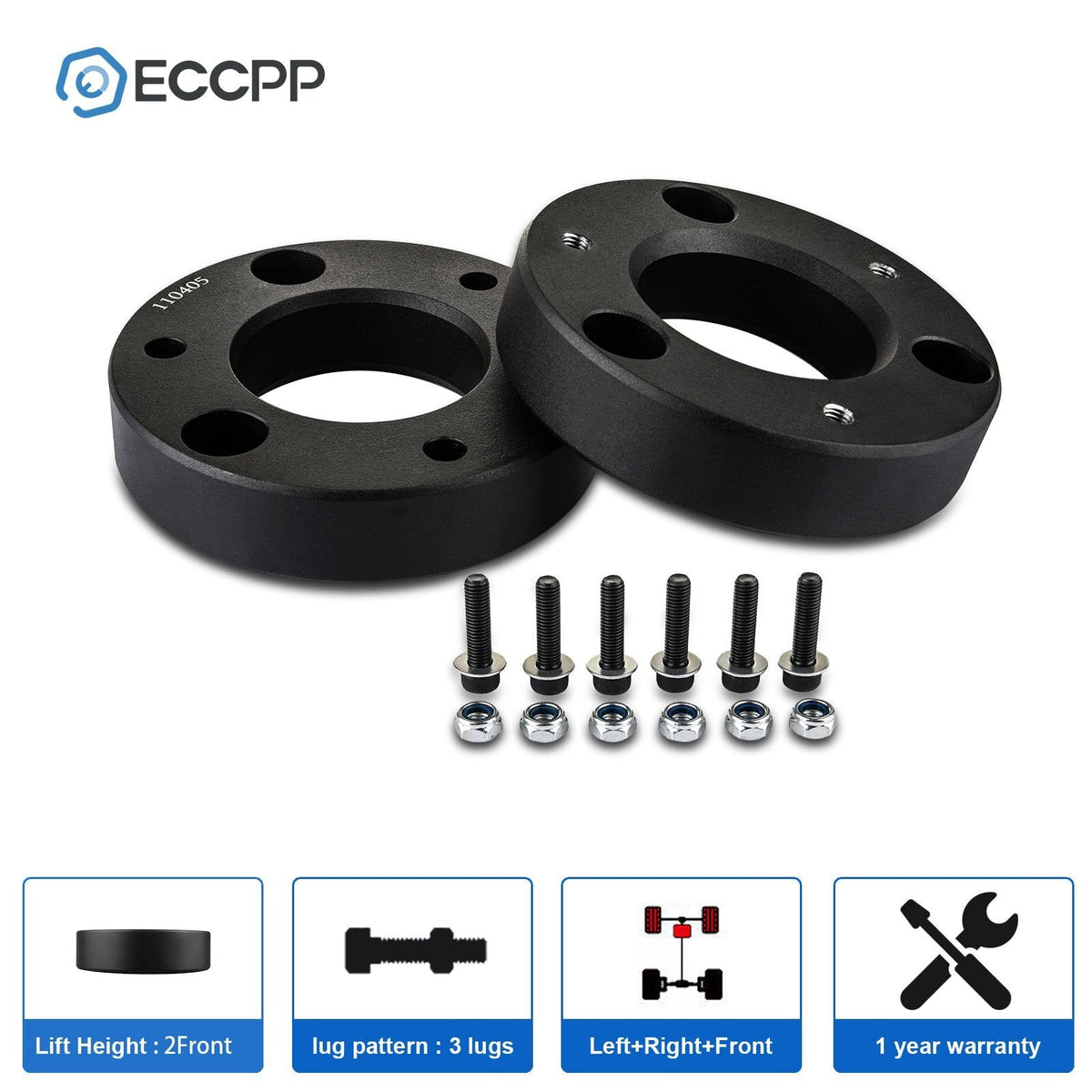 ECCPP 2" Front Leveling Lift Kit Fits 2007-2024 Chevy Silverado GMC Sierra 1500 ECCPP
