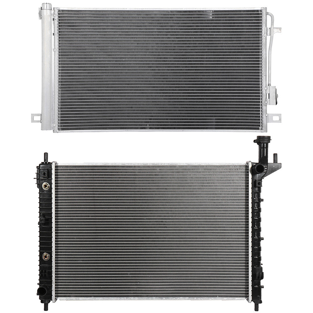 Aluminum Radiator & AC Condenser Cooling Kit For 2008-2017 Buick Enclave 6B93BC-57