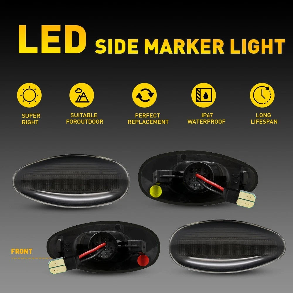 Dually Bed LED Marker For Light 99-14 Chevy Silverado Sierra GMC 2500HD 3500HD 6B93BC-57