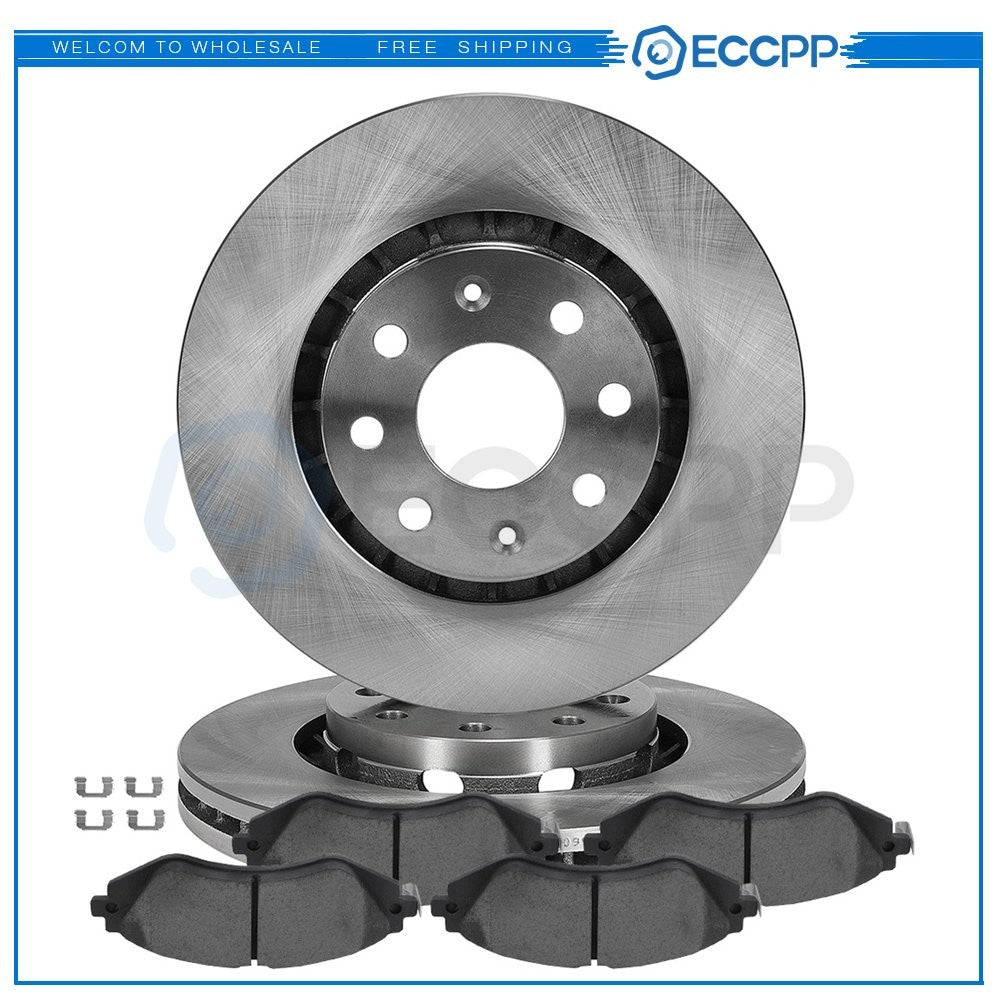 Front Ceramic Brake Pads And Rotors For Pontiac Wave 05-08 Chevrolet Aveo 04-11 KOEEP
