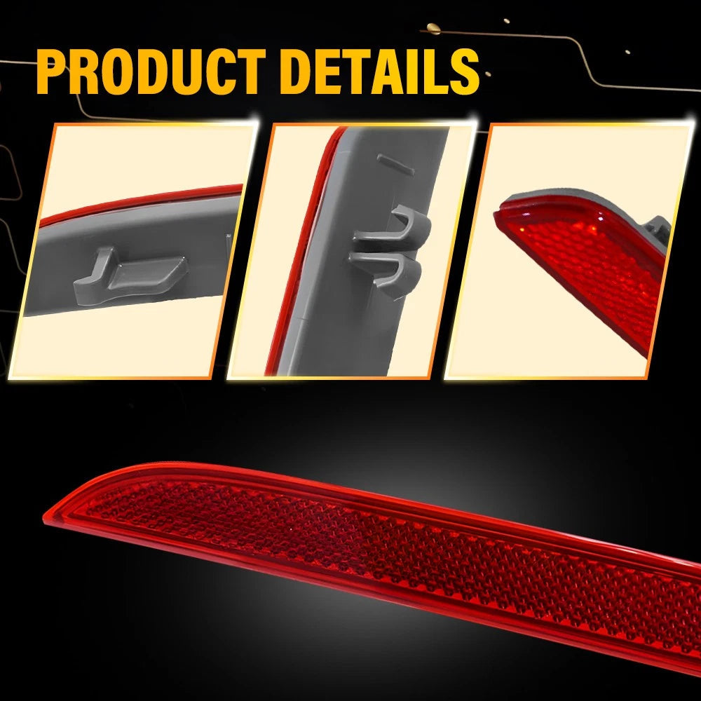 2x For 2016-2019 Ford Explorer Red Rear Bumper Reflector Lamp Light Left Right A 6B93BC-57