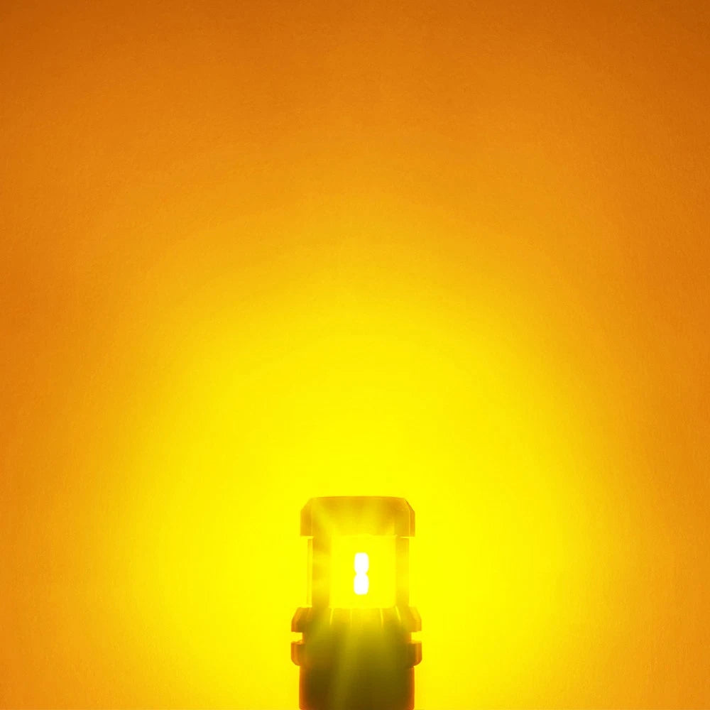 LED Front Turn Signal Blinker Light Bulbs 1156 7506 3497 Amber Yellow 2200K 2pcs 6B93BC-57