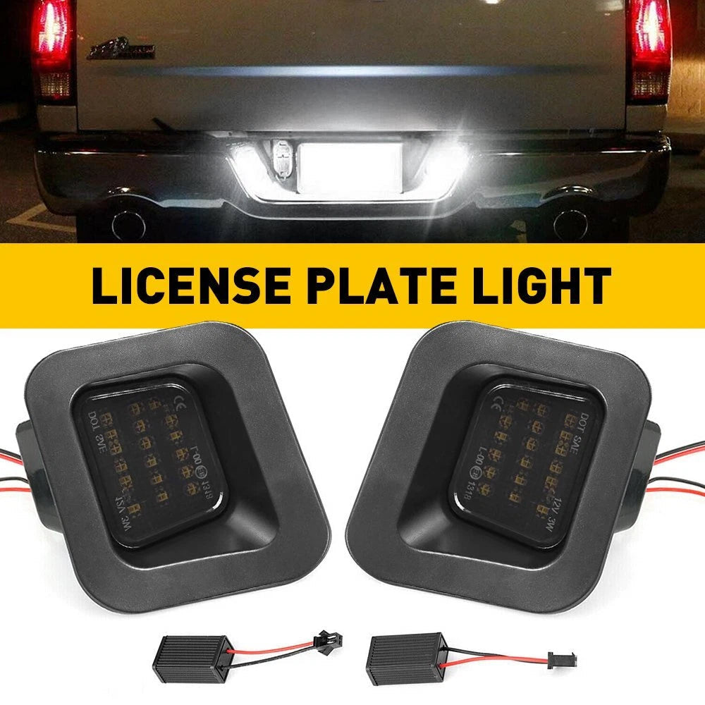 AUXITO LED Rear License Lights Plate Error Free For Ram 2010-2018 1500 2500 3500 AUXITO