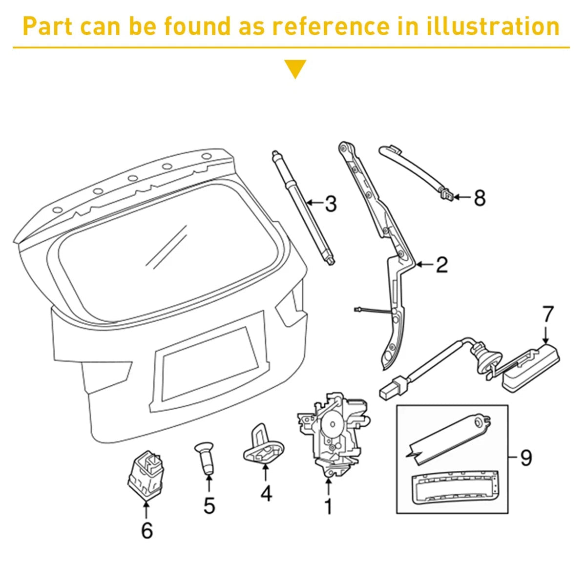 FOR 10-17 SUBARU FORESTER LEGACY OUTBACK TAILGATE BUTTON HATCH-RELEASE SWITCH EA 6B93BC-57