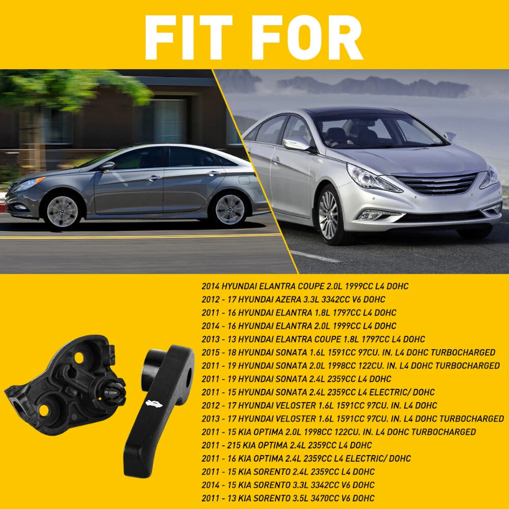 Hood Latch Handle Release & Base Fit Hyundai for 11-19 Sonata 11-16 Kia Optima A 6B93BC-57