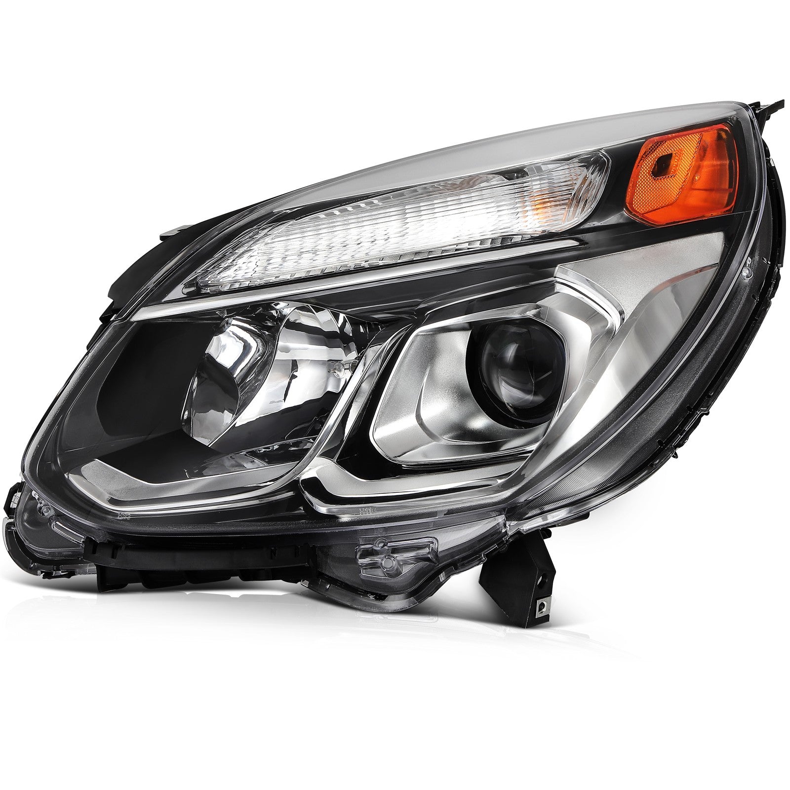 ECCPP Headlights Assembly For Chevrolet Equinox 2.4L 3.6L 2016-2017 Pair Black 6B93BC-57