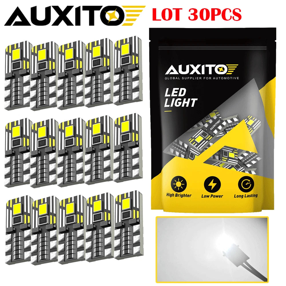 30X Super White T10 194 168 2825 LED License Plate Interior Light Bulb 6500K 2A2 6B93BC-57