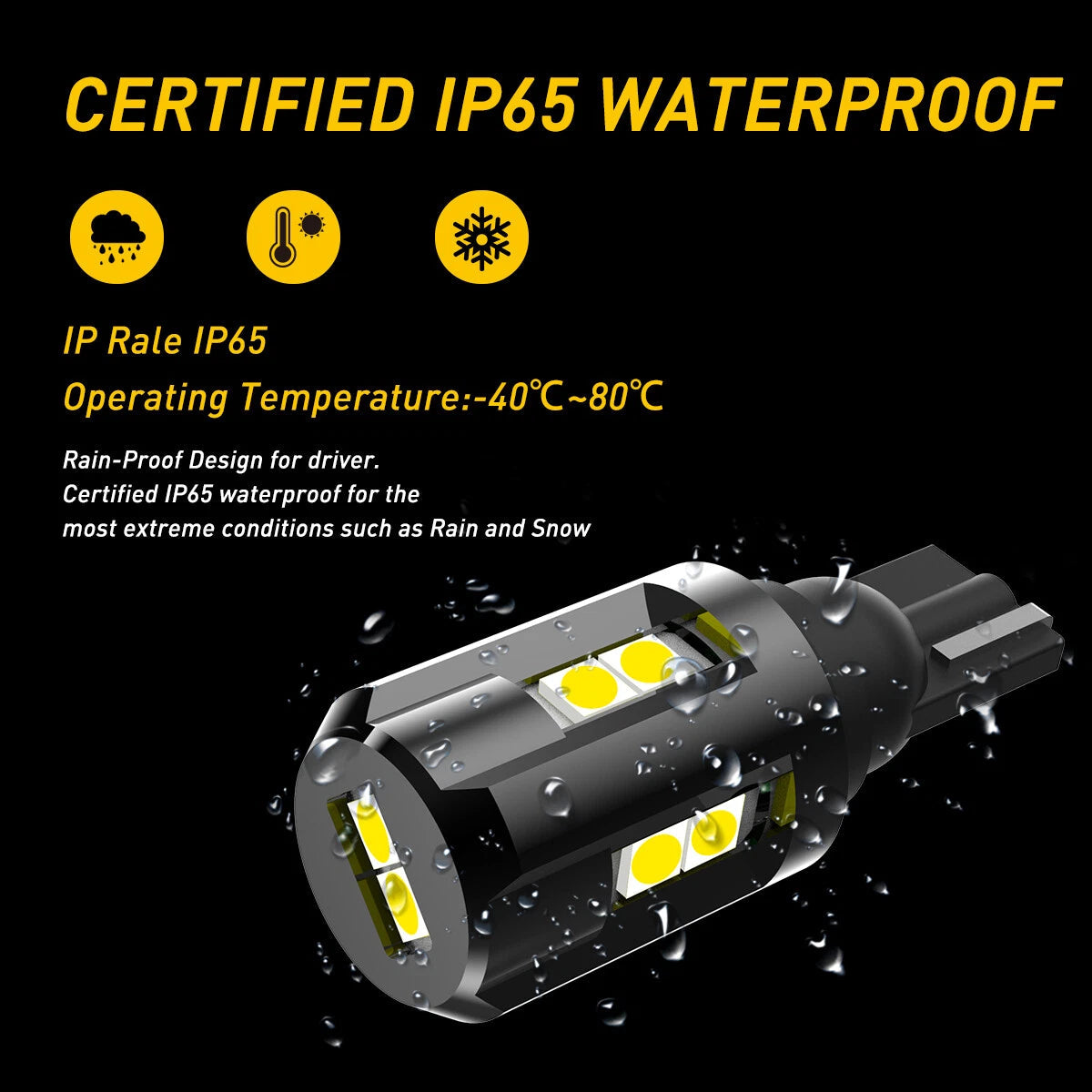 2Pcs AUXITO T15 921 912 LED Reverse Back up Light Bulb 4000LM 6500K Super White AUXITO