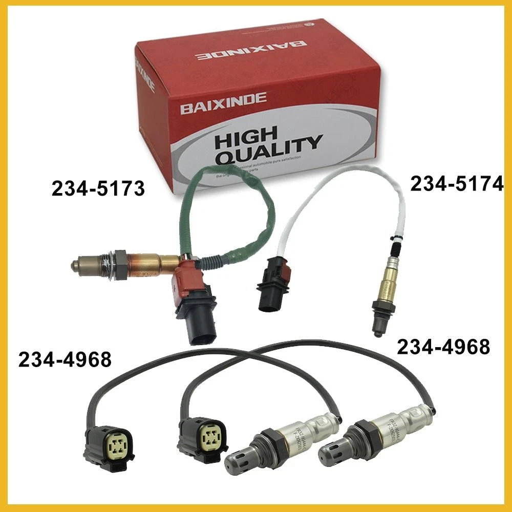 4PCS 4 Up+Downstream For 2015 2016 2017 Ford F-150 2.7L Oxygen Sensor O2 Sensor 6B93BC-57