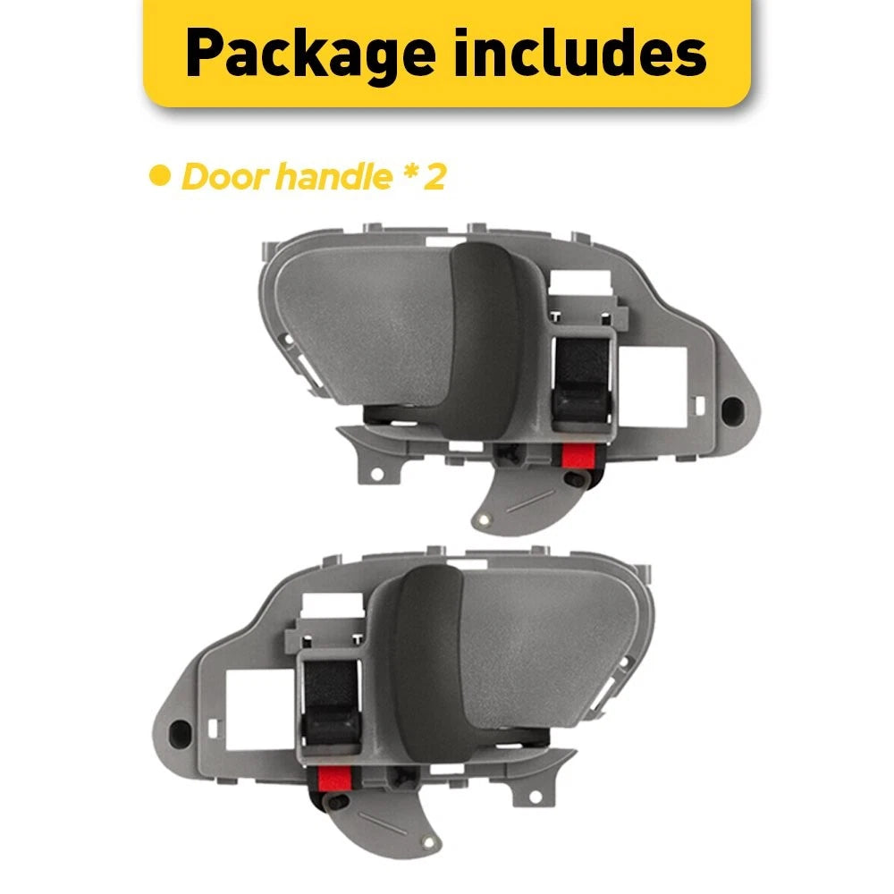 1Pair Gray Inside Door Handle For 1995-00 Chevy Silverado C1500 GMC Sierra K2500 6B93BC-57