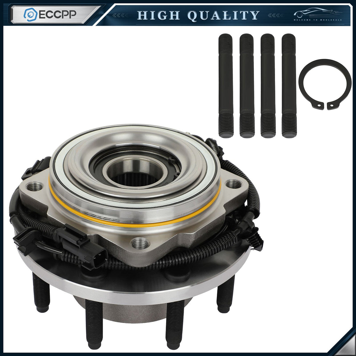 1Pc Wheel Hub Bearing Assembly Front 4WD For 2017-2019 2020 Ford F250 Super Duty 6B93BC-57