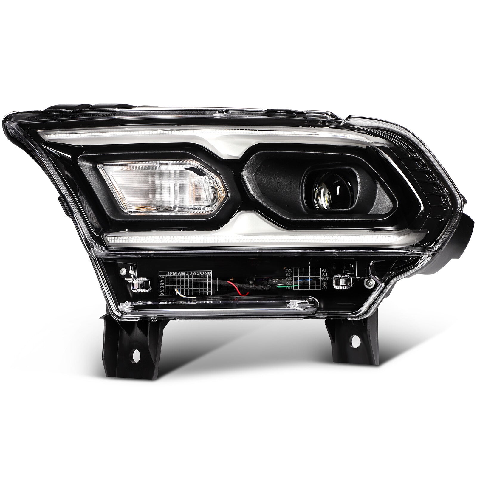 Headlight Assembly Left Side For 2024-2021 Dodge Durango Black w/LED DRL 6B93BC-57