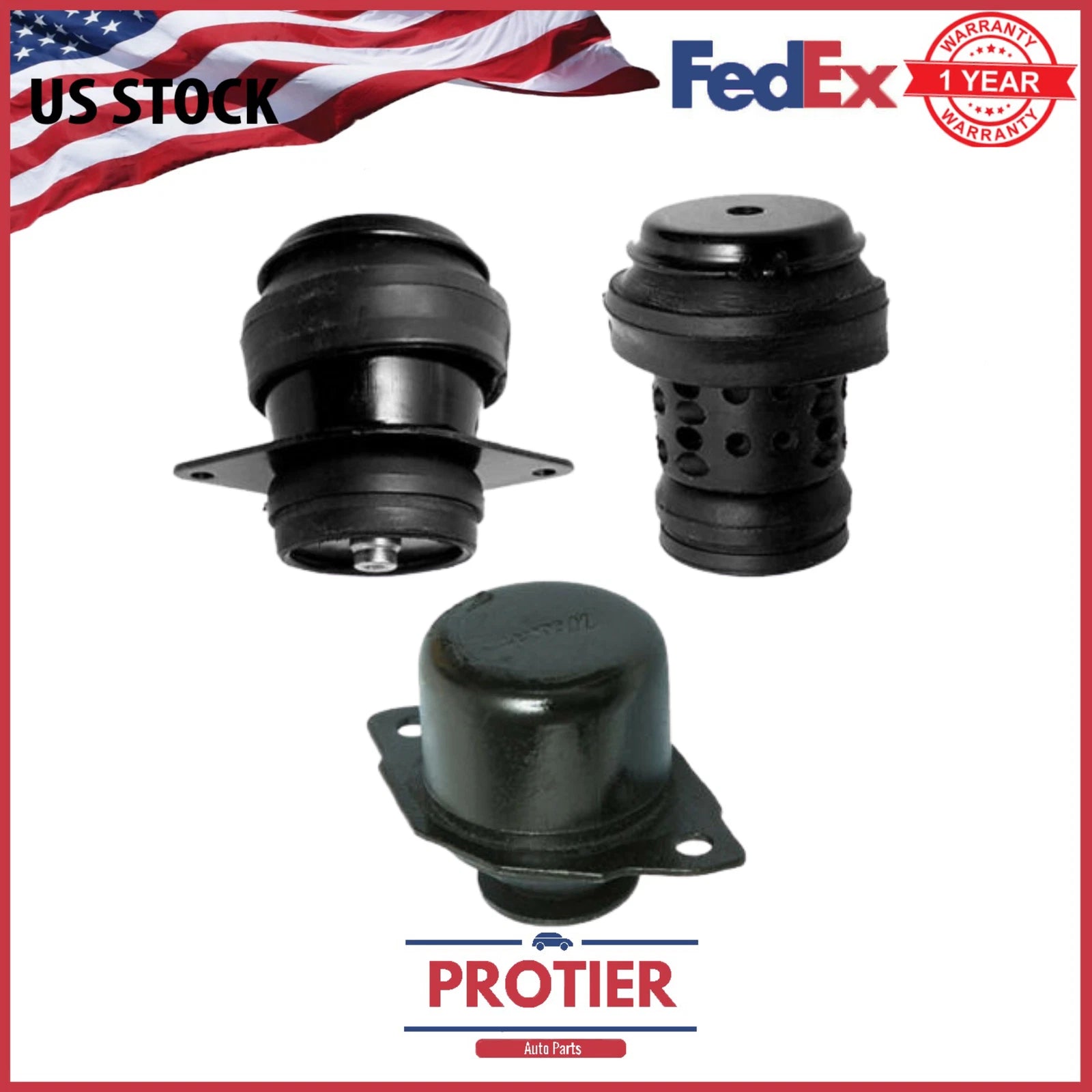 Engine Motor & Trans Mount 3PCS Set Fit Volkswagen Golf/ Jetta/ Passat 6B93BC-57
