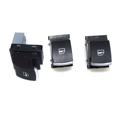 3PCS Chrome Passenger Window Switch for VW Golf Jetta MK5 MK6 Passat CC Tiguan 6B93BC-57