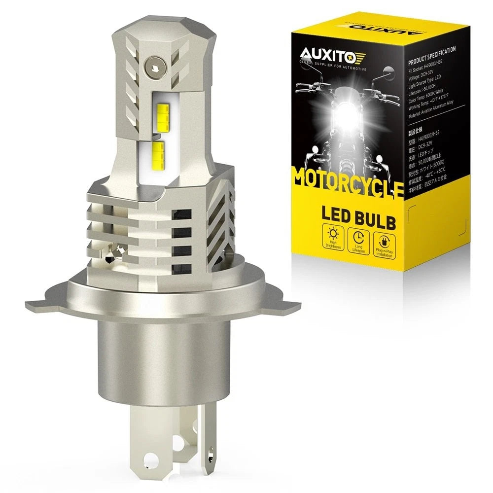 H4 LED Headlight Bulb Motorcycle 6000 Lumens 9003/HB2 6000K White Super Bright A 6B93BC-57
