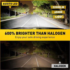 2X AUXITO H7 LED Headlight Super Bright Bulbs Kit White High/Low Beam 6500K EOA AUXITO