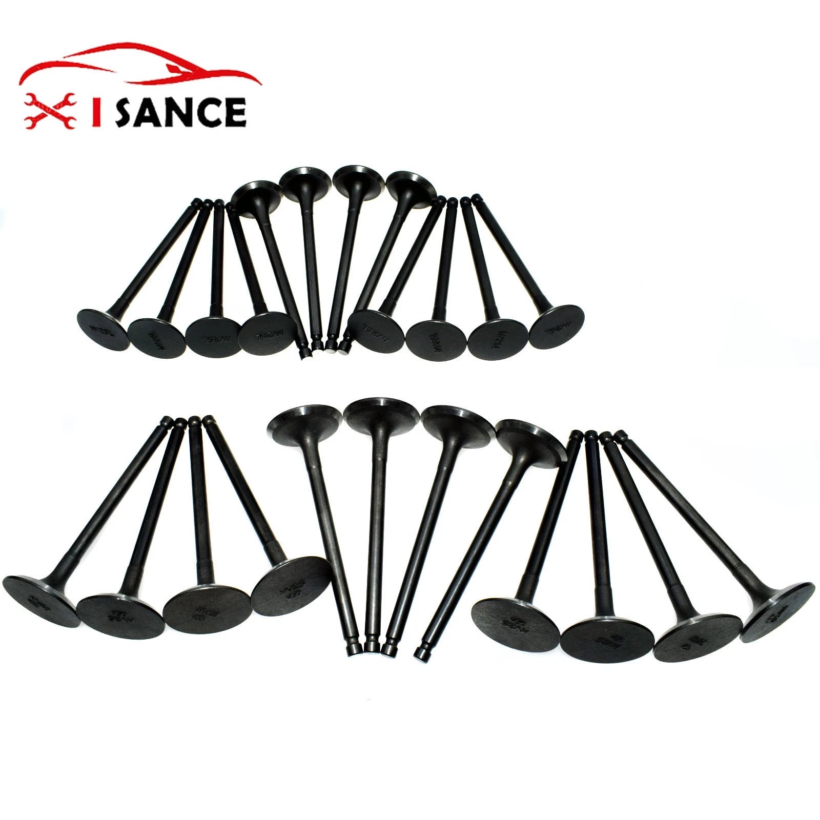 12x Intake & 12x Exhaust Valves For 99-10 Hyundai Tucson Santa Fe Kia 2.5L 2.7L 6B93BC-57