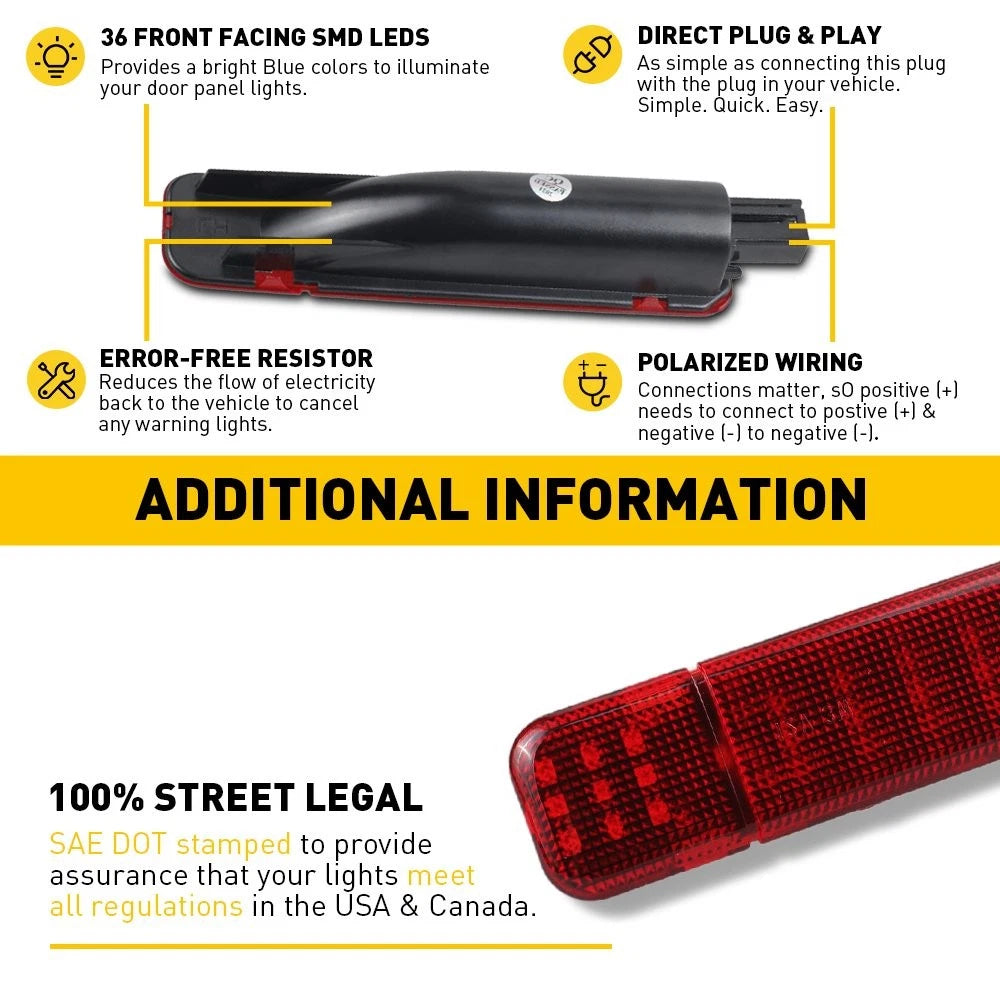 Full LED Door Courtesy For Light Chevy Silverado Suburban GMC Tahoe Sierra YUSon 6B93BC-57