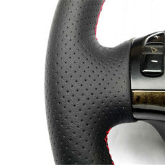 Top Leather Steering Wheel Hand-stitch on Wrap Cover For BMW E39 E46 325i E53 X5