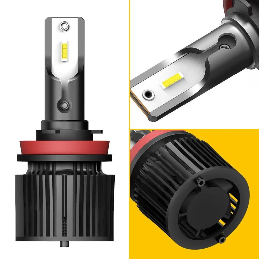 AUXITO H8 H9 H11 LED Headlight Bulbs Error Free 6000K Lighting Low Beam X1 EOA AUXITO