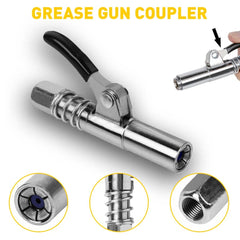 Grease Gun Coupler Locks Onto Zerk Fittings Grease Goes in 1/8” NPT No Leak EOA 6B93BC-57