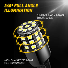 AUXITO 7443 LED Bulbs White Turn Signal Backup Reverse Light Lamp T20 7440 7441 AUXITO
