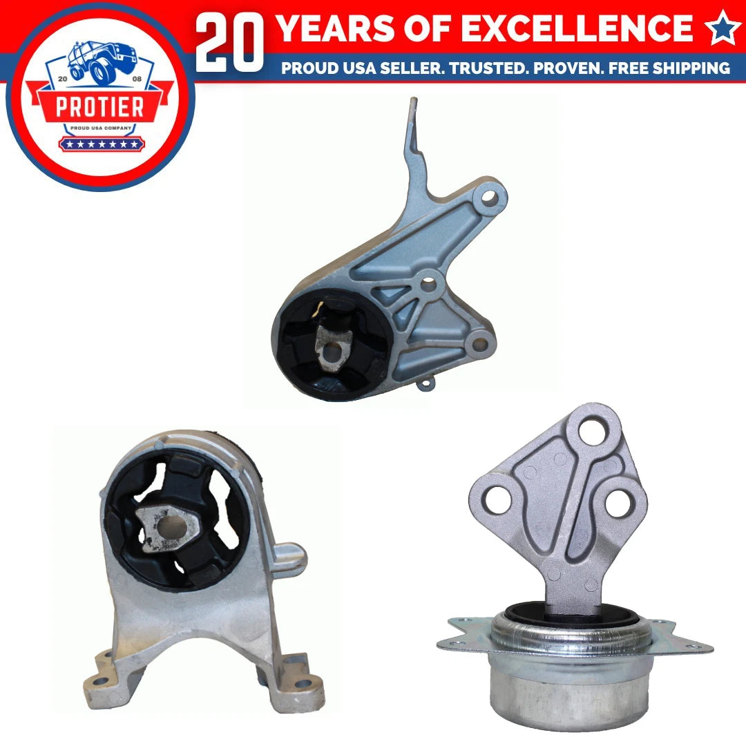 Fits 2008-2012 Chevrolet Malibu 2.4L 6 Speed Trans Transmission Mount Set 6B93BC-57