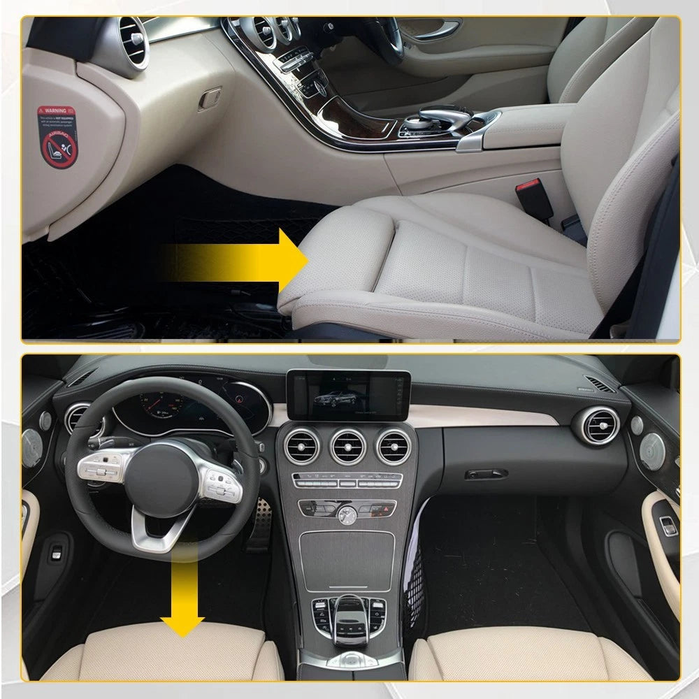 Driver Bottom Leather Seat Cover Light Tan For 2015-2021 Mercedes Benz C Class A 6B93BC-57