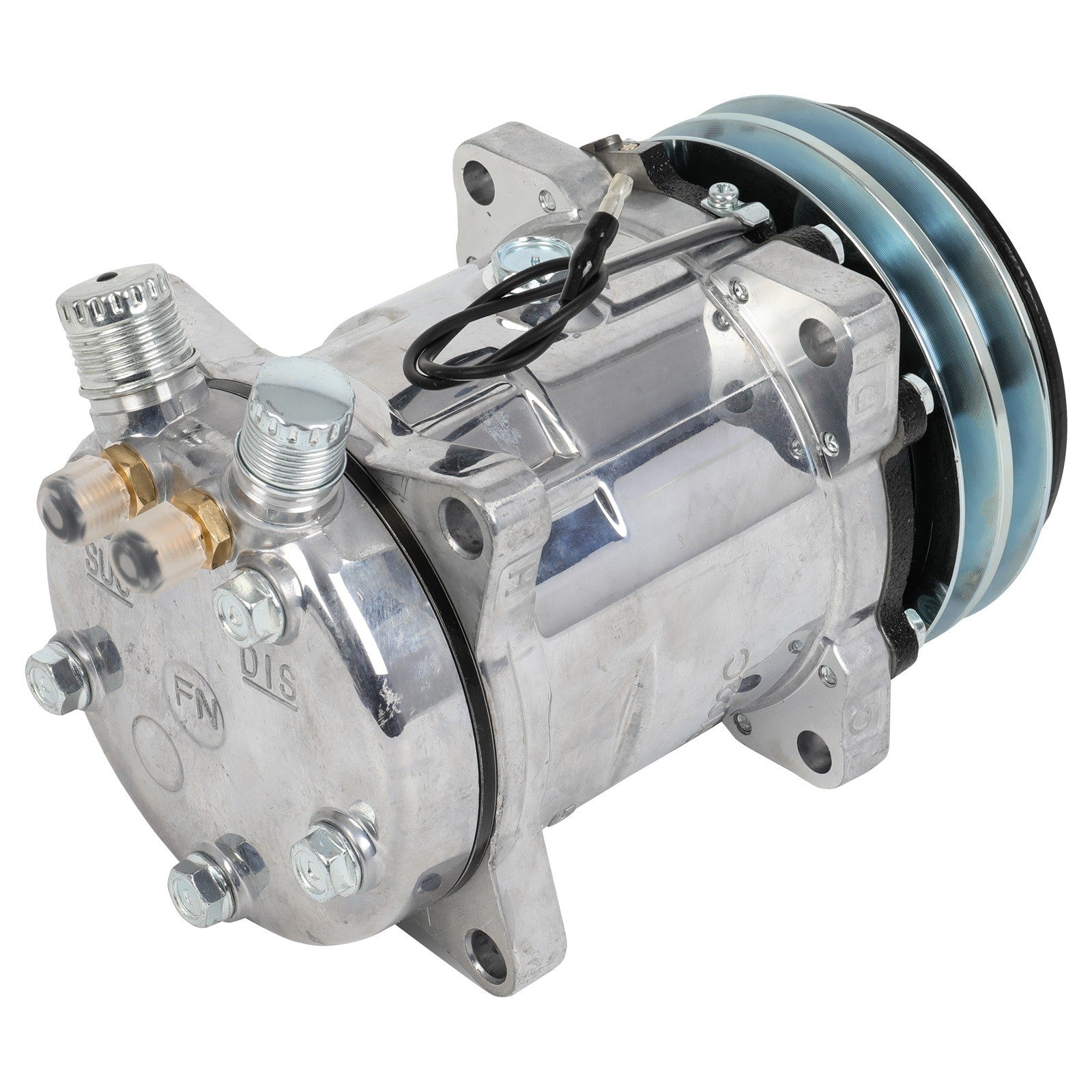 1x A/C Compressor with Clutch for Sanden 508 2-Groove V-Belt 6B93BC-57