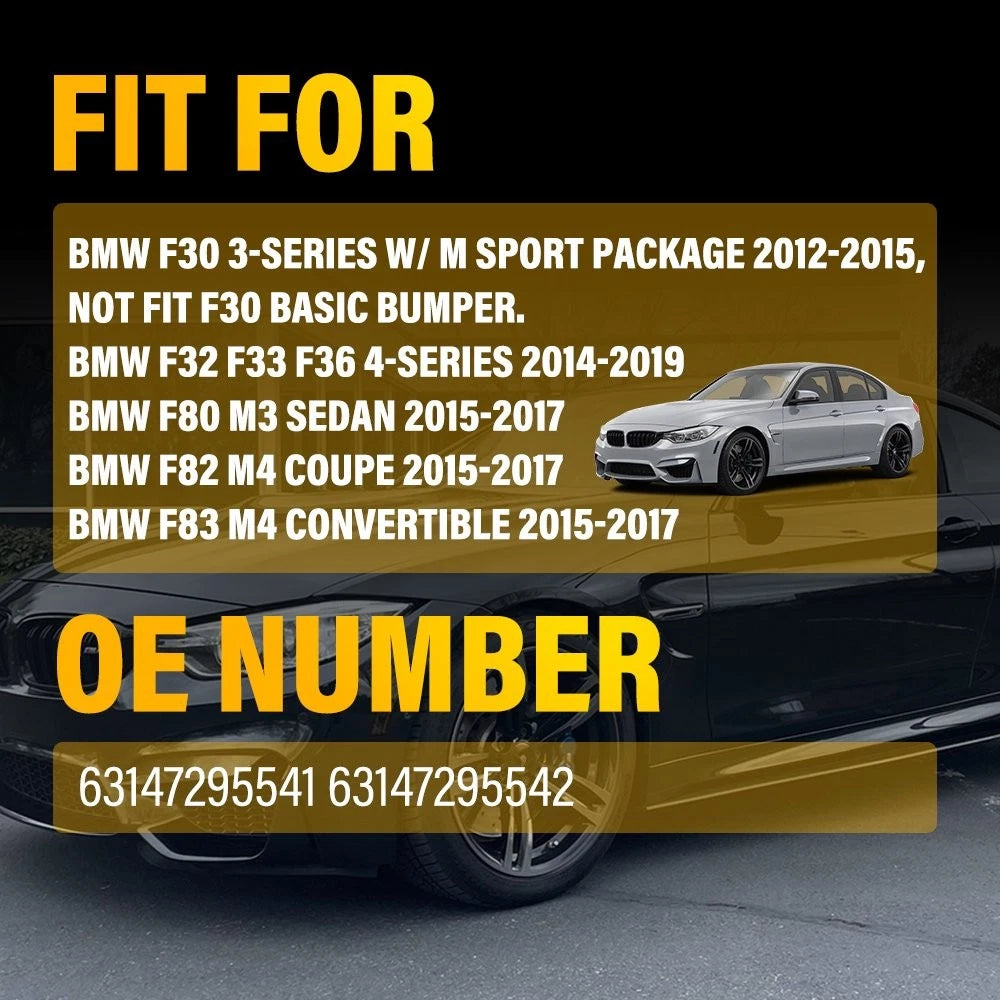 2x Smoke Front Bumper Side Marker Reflector For BMW F30 F32 M Sport F32 F33 F36 6B93BC-57
