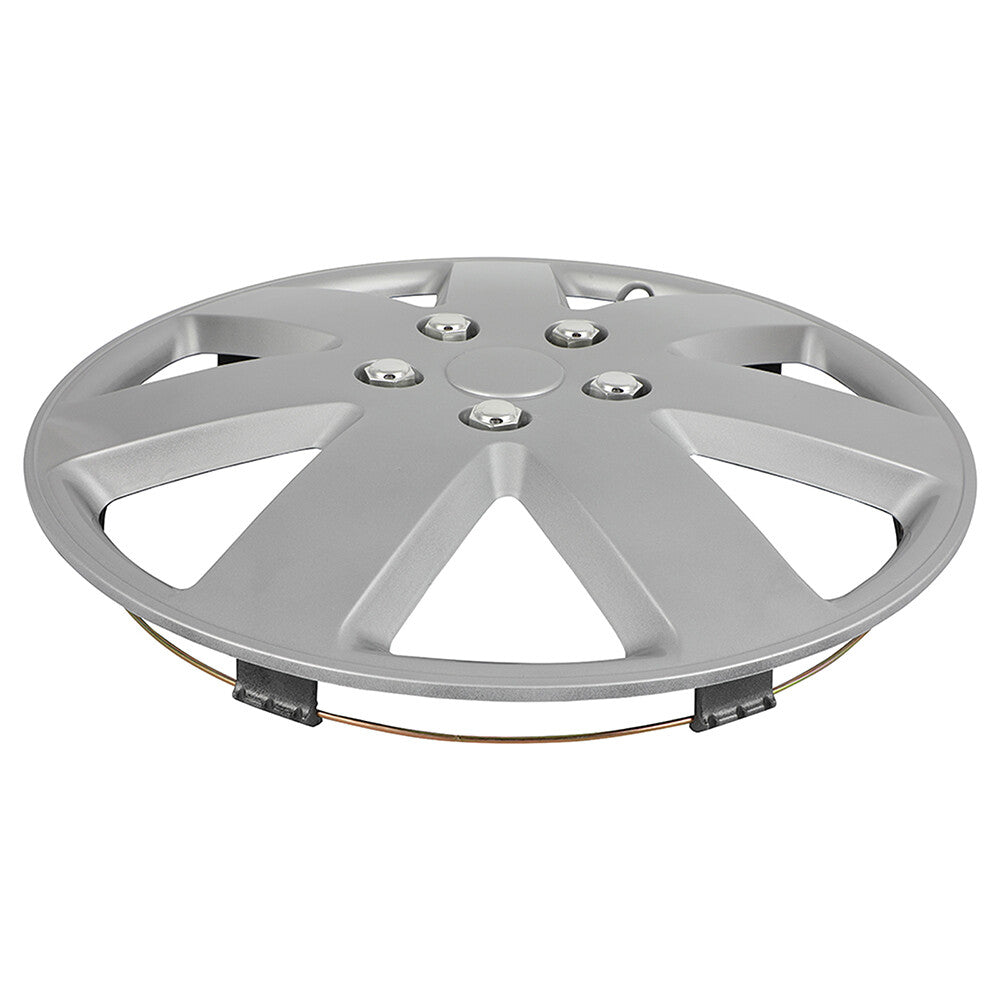 ECCPP 4Pcs Wheel Covers Fits 5 Lug R16 Tire Snap On 16" Wheel Hub Caps Silver ECCPP
