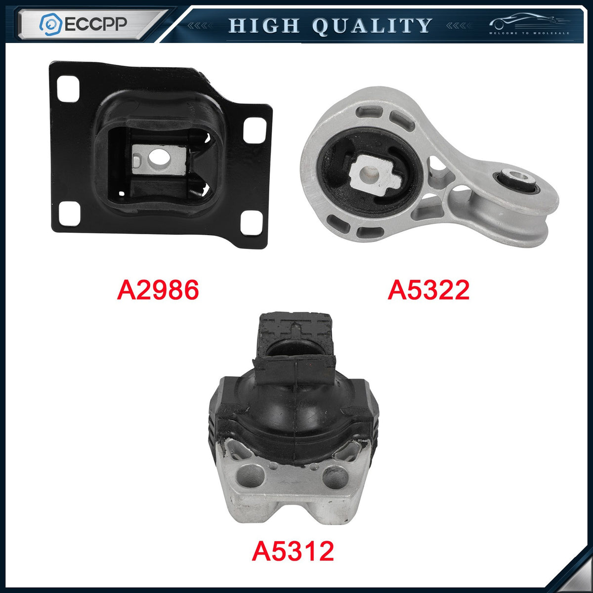 For 2008-2011 Ford Focus 2.0L L4 Engine Motor&Transmission Mount 2986 3103