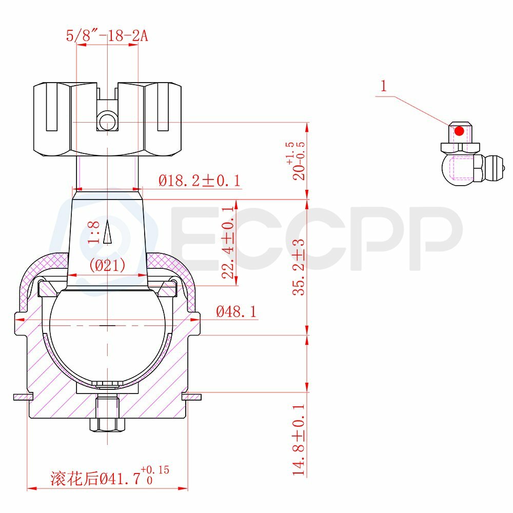 Fits 1993-1998 Jeep Grand Cherokee ECCPP 4Pcs Front Upper & Lower Ball Joints ECCPP