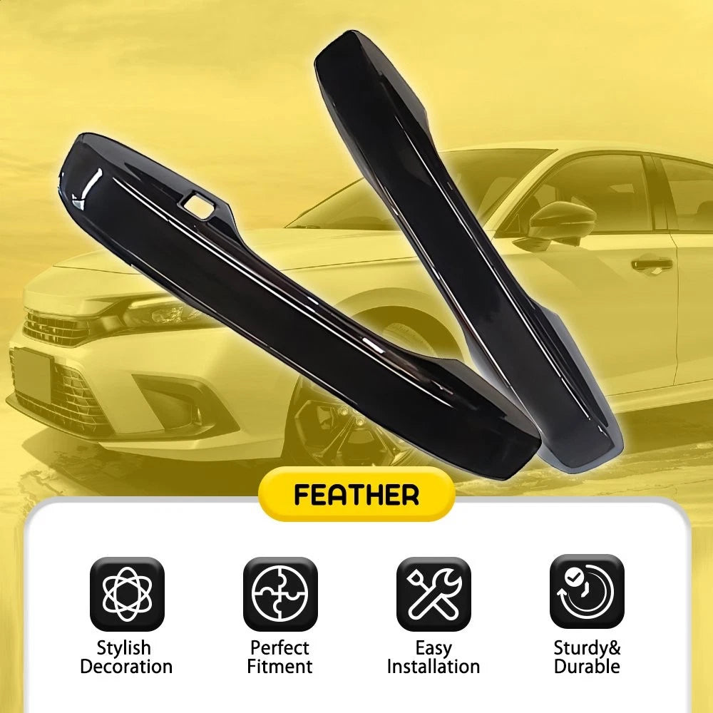 4 Gloss Black Door Handle Decor Cover Caps Trim For Honda Civic 11th Gen 22-25 A 6B93BC-57