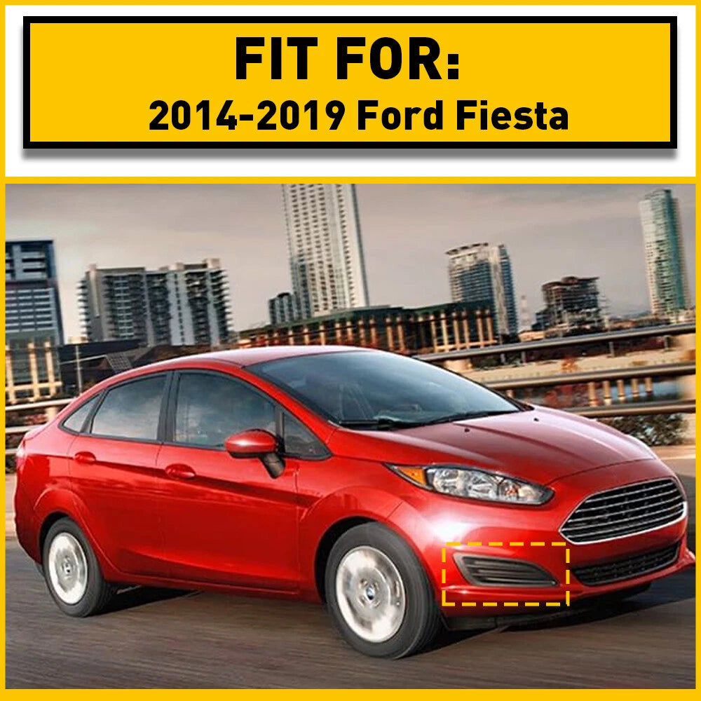 2PCS For 2014-2019 Ford Fiesta Front Bumper Insert Fog Light Cover Left Right 6B93BC-57
