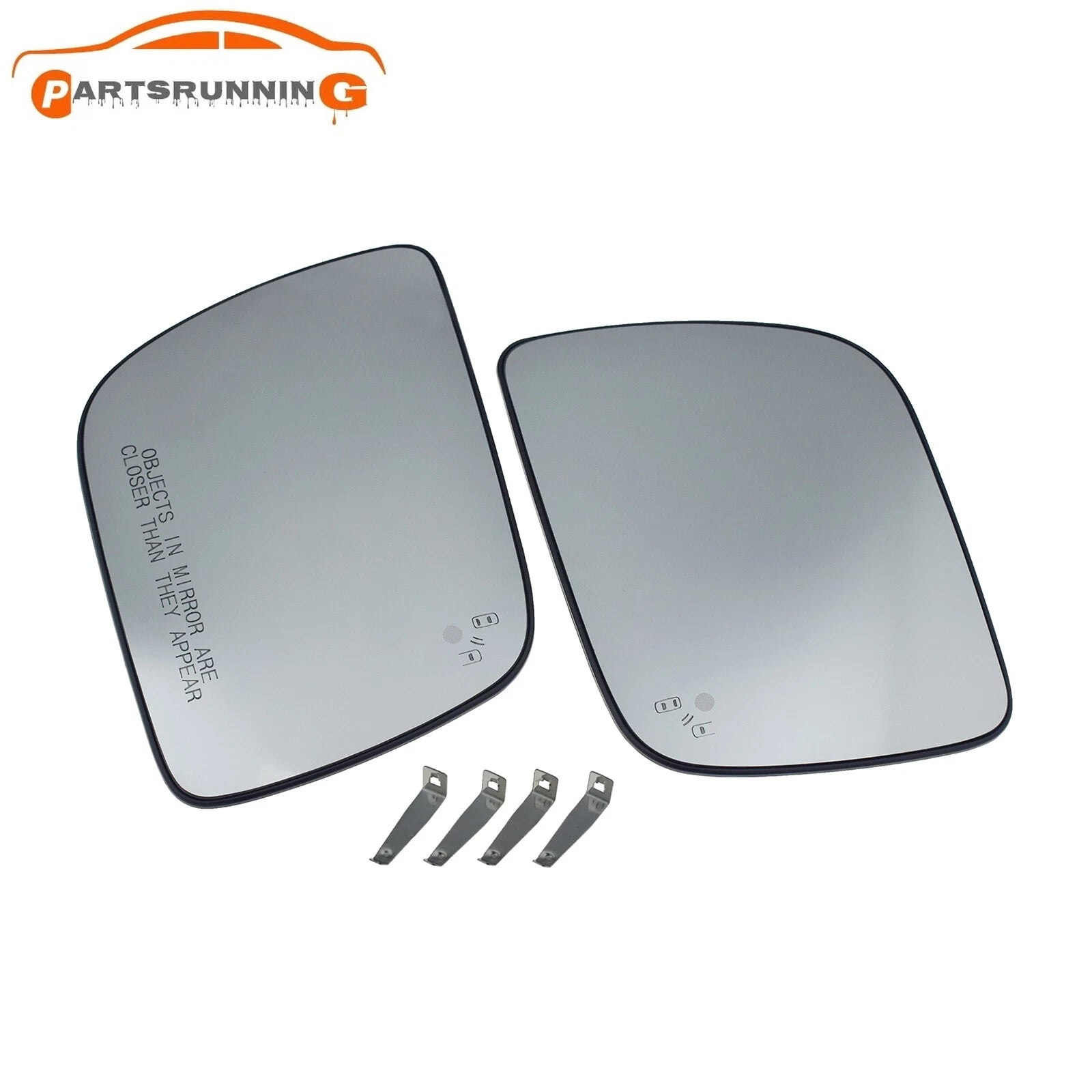 Left Right Side View Mirror Glass w/ Blind Spot Heated For 2011-17 Ford Explorer 6B93BC-57