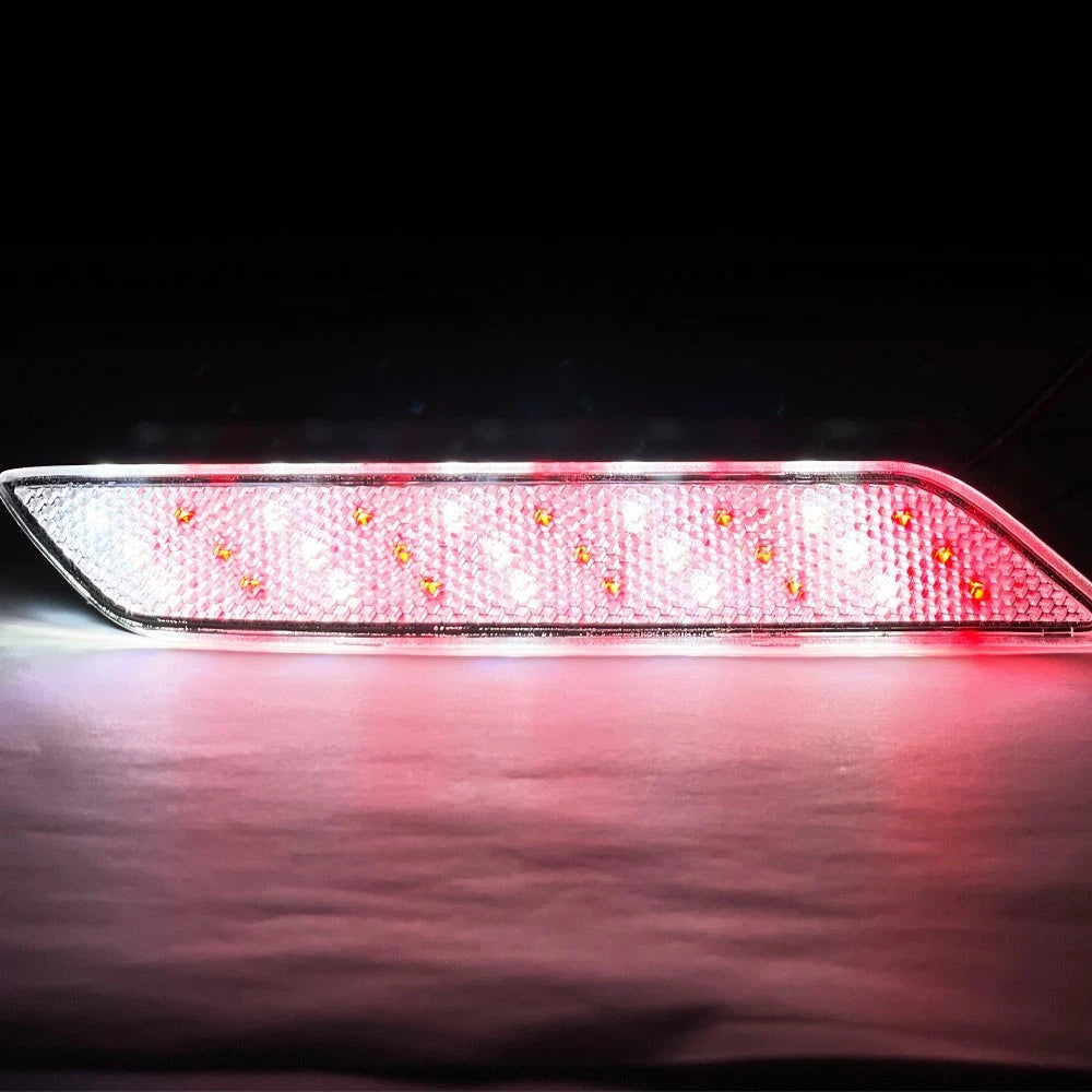 Clear Len Rear Bumper Reflector LED Brake Lights For 2013-2015 Honda Civic Sedan 6B93BC-57