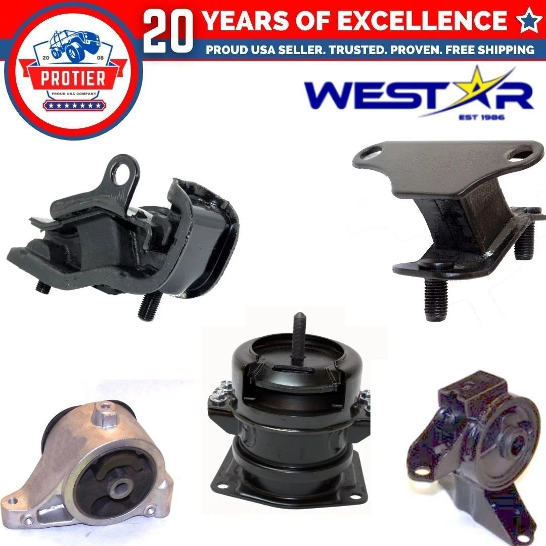 F & R Engine Motor & Trans Mount 5PCS Set Compatible for 2001-2002 Acura MDX 6B93BC-57
