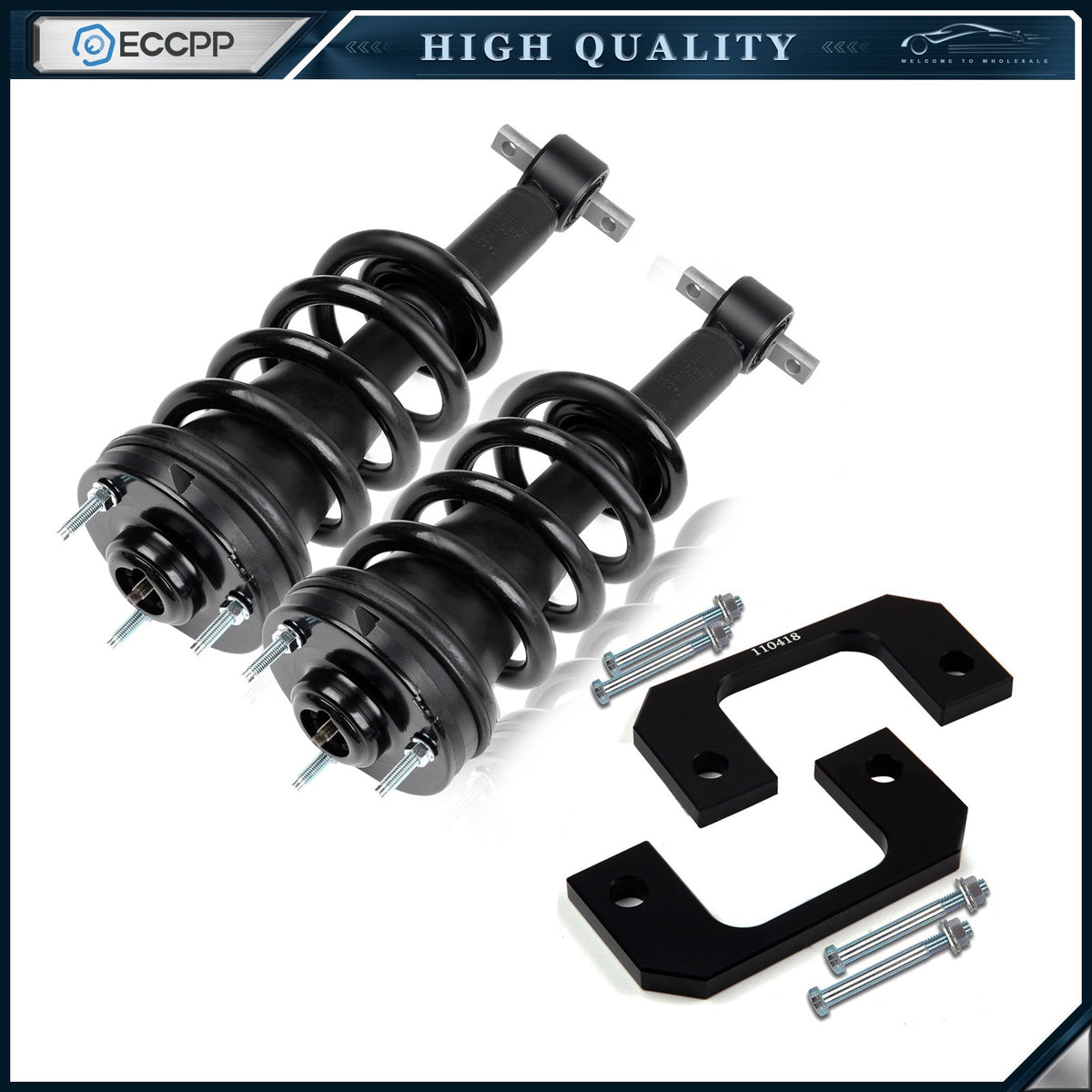 1/2" Front Leveling Kit & Front Complete Struts For Chevrolet Silverado Tahoe