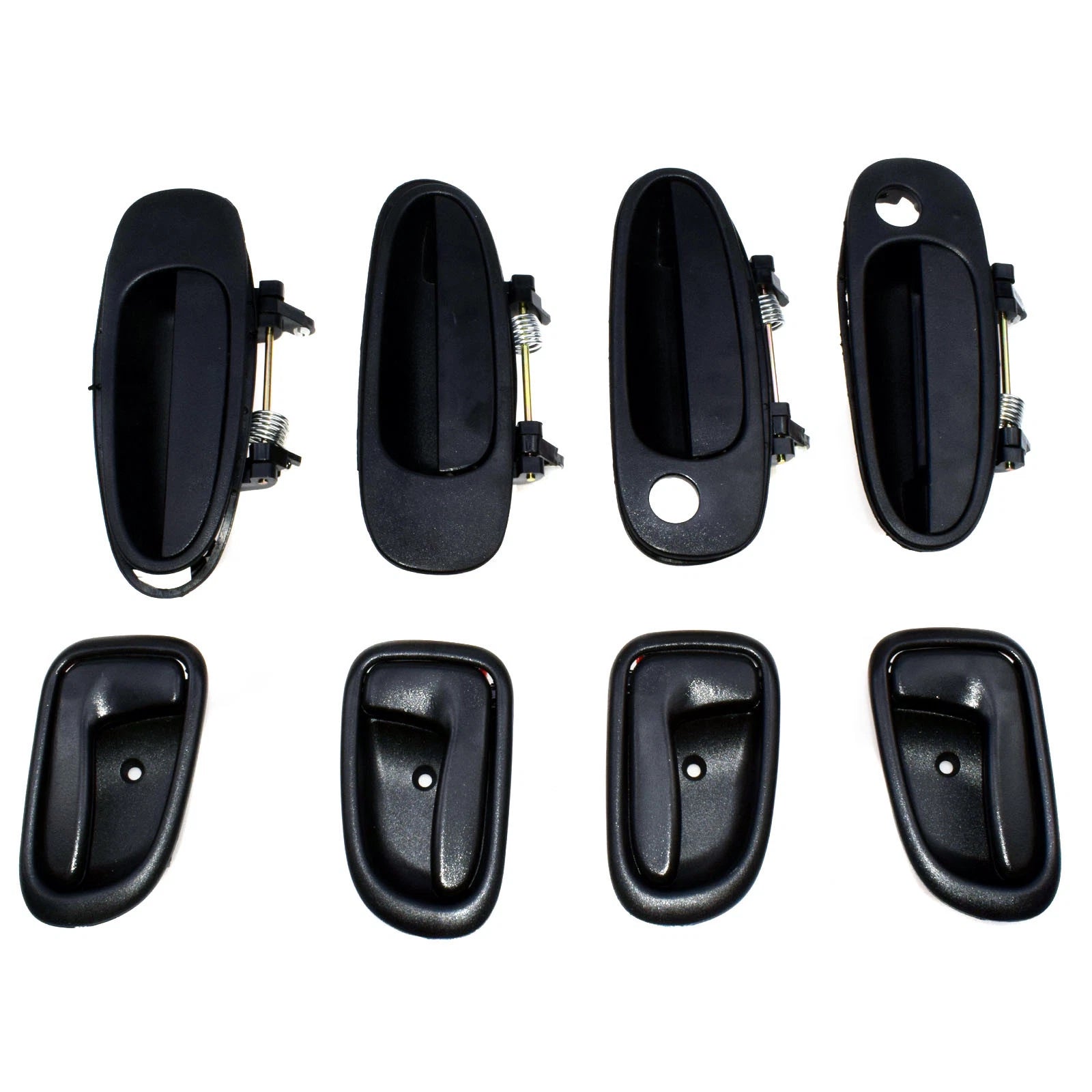 8Pcs Outside Inside Black Door Handles For Toyota Corolla Geo Prizm 1993-1997 6B93BC-57