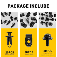 70x For Mazda Body Bolts U-nut Clips-M6 Engine Under Cover Splash Shield Guard 6B93BC-57
